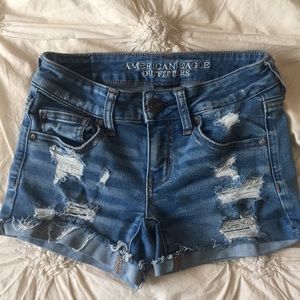 american eagle super stretch low rise shortie